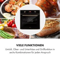 Elizabeth Einbaubackofen Retro 2200 Watt 70l Messingoptik Display -Küchengeräte Geschäft 10034880 de 0004 logo
