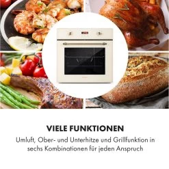 Elizabeth Einbaubackofen Retro 2200W 70L 50 - 250 °C Timer Display 14 Elizabeth Einbaubackofen Retro 2200W 70L 50 - 250 °C Timer Display -Küchengeräte Geschäft 10034881 de 0004 logo