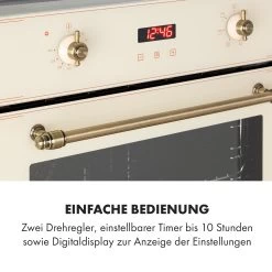 Elizabeth Einbaubackofen Retro 2200W 70L 50 - 250 °C Timer Display 15 Elizabeth Einbaubackofen Retro 2200W 70L 50 - 250 °C Timer Display -Küchengeräte Geschäft 10034881 de 0005 logo