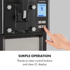 Sweet Sundae Eiscrememaschine Kompressor 1,5l Edelstahl Schwarz -Küchengeräte Geschäft 10034911 uk 0007 logo Klarstein Sahnehaeubchen Eiscrememaschine schwarz