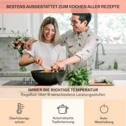 Kochheld 4-Zonen-Induktionskochfeld 6000W Dreh-Regler Glas Schwarz -Küchengeräte Geschäft 10034947 de 0005 usp