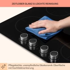 Kochheld 4-Zonen-Induktionskochfeld 6000W Dreh-Regler Glas Schwarz -Küchengeräte Geschäft 10034947 de 0008 usp