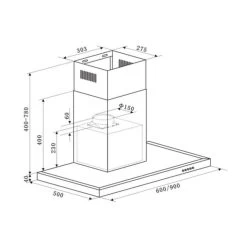 Limelight Dunstabzugshaube 60cm Wandhaube 600m³/h Schwarz -Küchengeräte Geschäft 10034977 yy 0010 logo Klarstein Limelight Dunstabzugshaube 60cm schwarz