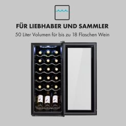 Shiraz 18 Slim Uno Weinkühlschrank 50l 18Fl Touch-Bedienfeld 5-18°C -Küchengeräte Geschäft 10035026 de 0003 logo