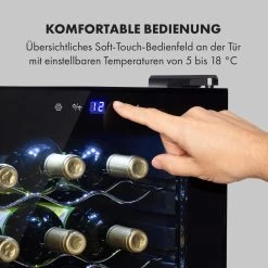 Shiraz 18 Slim Uno Weinkühlschrank 50l 18Fl Touch-Bedienfeld 5-18°C -Küchengeräte Geschäft 10035026 de 0004 logo
