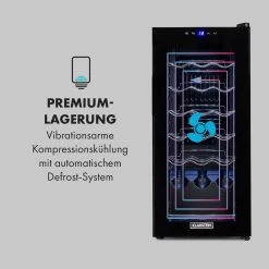 Shiraz 18 Slim Uno Weinkühlschrank 50l 18Fl Touch-Bedienfeld 5-18°C -Küchengeräte Geschäft 10035026 de 0005 logo