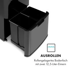 Touchless Black Stainless Steel Müllsammler Sensor 72L 4 Behälter ABS / PP / Edelstahl Schwarz 17 Touchless Black Stainless Steel Müllsammler Sensor 72L 4 Behälter ABS / PP / Edelstahl Schwarz -Küchengeräte Geschäft 10035097 de 0005 logo