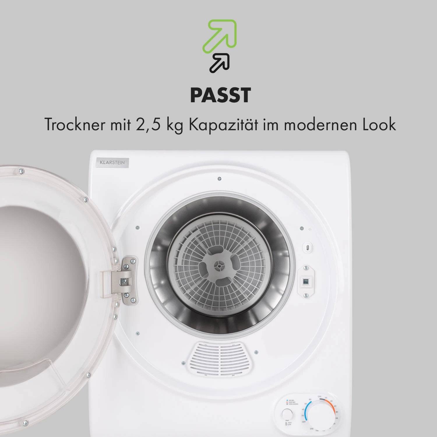 Jet Set 2500 Wäschetrockner Ablufttrockner 850W EEK C 2,5kg 50cm 8 Jet Set 2500 Wäschetrockner Ablufttrockner 850W EEK C 2,5kg 50cm – Bild 6