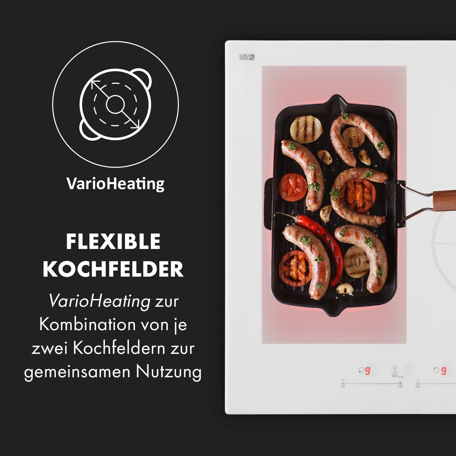 Delicatessa 77 Hybrid Einbaukochfeld Induktion 4 Zonen 7000W 5 Delicatessa 77 Hybrid Einbaukochfeld Induktion 4 Zonen 7000W – Bild 3