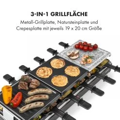 Fonduelette XL 3-in-1 Raclettegrill Fondue Naturstein 1650W 12 Pers -Küchengeräte Geschäft 10035220 de 0003 logo