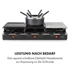 Fonduelette XL 3-in-1 Raclettegrill Fondue Naturstein 1650W 12 Pers -Küchengeräte Geschäft 10035220 de 0006 logo