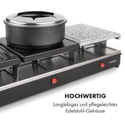 Fonduelette XL 3-in-1 Raclettegrill Fondue Naturstein 1650W 12 Pers -Küchengeräte Geschäft 10035220 de 0007 logo