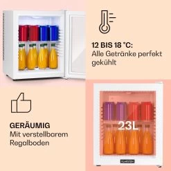 Brooklyn 24 Mini-Kühlschrank Glastür LED Ablage -Küchengeräte Geschäft 10035223 de 0004 usp