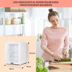 Brooklyn 42 Mini-Kühlschrank Glastür LED Ablage -Küchengeräte Geschäft 10035228 DE 0006 usp
