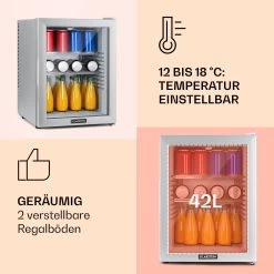 Brooklyn 42 Mini-Kühlschrank Glastür LED Ablage -Küchengeräte Geschäft 10035228 de 0004 usp