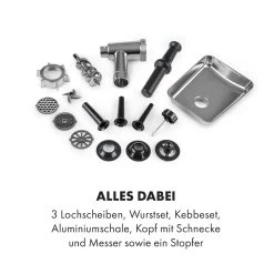 Kraftprotz Elektrischer Fleischwolf 700 W Kupfermotor Hack Wurst Kebbe Edelstahl -Küchengeräte Geschäft 10035233 de 0006 logo