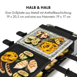 Bistecca Raclette 1200W Metall / Stein 8 Personen Kontroll-LED 13 Bistecca Raclette 1200W Metall / Stein 8 Personen Kontroll-LED -Küchengeräte Geschäft 10035293 de 0004 logo
