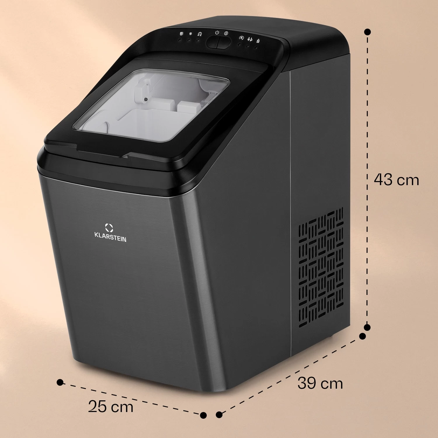 Partytime Eiswürfelmaschine Klareis 15kg/24h Edelstahl 9 Partytime Eiswürfelmaschine Klareis 15kg/24h Edelstahl – Bild 7