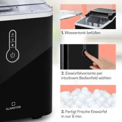 Chillout Eiswürfelmaschine Bulleteis 12kg/24h Wassertank: 1,5 L 12 Chillout Eiswürfelmaschine Bulleteis 12kg/24h Wassertank: 1,5 L -Küchengeräte Geschäft 10035320 de 0004 usp