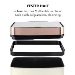 Royal Trash Rose Gold Sensor-Mülleimer 72 Liter Edelstahl -Küchengeräte Geschäft 10035364 de 0009 logo