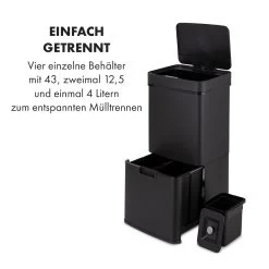 Royal Trash Matte Black Sensor-Mülleimer 72 Liter Edelstahl 15 Royal Trash Matte Black Sensor-Mülleimer 72 Liter Edelstahl -Küchengeräte Geschäft 10035365 de 0003 logo