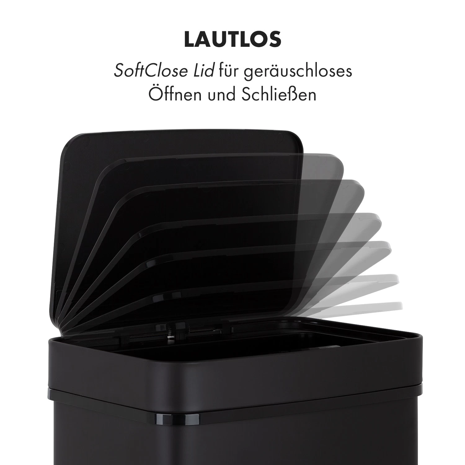 Royal Trash Matte Black Sensor-Mülleimer 72 Liter Edelstahl 12 Royal Trash Matte Black Sensor-Mülleimer 72 Liter Edelstahl – Bild 10