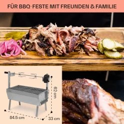 Sauenland Mini Rotisserie-Grill Drehspieß 4W 12kg Max. Edelstahl -Küchengeräte Geschäft 10035371 de 0006 usp
