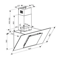 Eleonora 90 Dunstabzugshaube 420 M³/h Touch-Panel Ambiente-Licht -Küchengeräte Geschäft 10035382 yy 0008 logo Klarstein Eleonora 90 Dunstabzugshaube