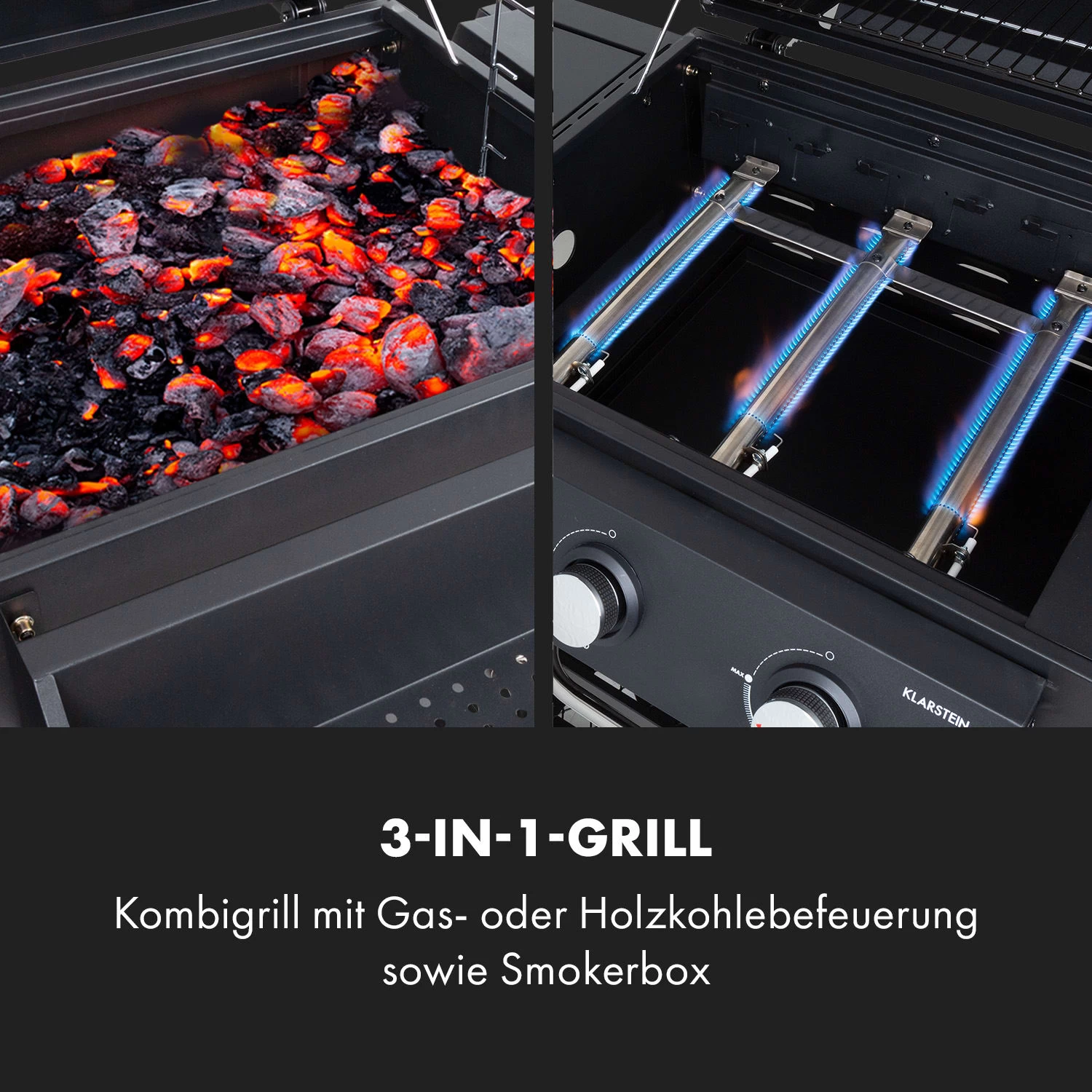 Kingsville Smoker Kombigrill Gas Kohle Smoker 13,5kW 3+1 Brenner 5 Kingsville Smoker Kombigrill Gas Kohle Smoker 13,5kW 3+1 Brenner – Bild 3