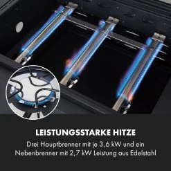 Kingsville Smoker Kombigrill Gas Kohle Smoker 13,5kW 3+1 Brenner 17 Kingsville Smoker Kombigrill Gas Kohle Smoker 13,5kW 3+1 Brenner -Küchengeräte Geschäft 10035409 de 0005 logo