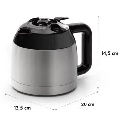Arabica Thermoskanne Zubehör Ersatz Edelstahl Silber/schwarz -Küchengeräte Geschäft 10035422 yy 0006 dimensions