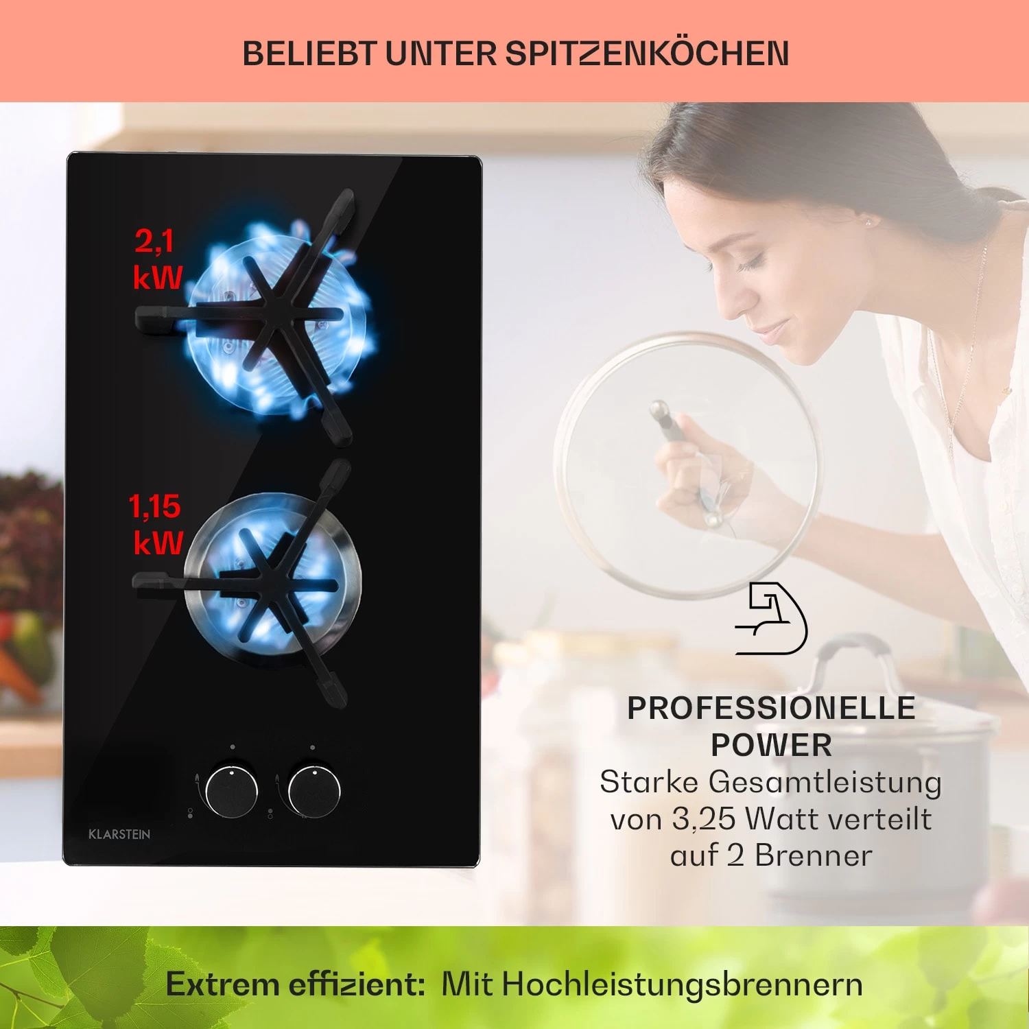 Trifecta Domino Gaskochfeld 2-flammig Triangle-Brenner Glaskeramik 5 Trifecta Domino Gaskochfeld 2-flammig Triangle-Brenner Glaskeramik – Bild 3