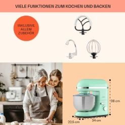 Bella Elegance Küchenmaschine 2000W 2,7PS 5,2 Ltr Edelstahl BPA-frei -Küchengeräte Geschäft 10035520 de 0005 usp