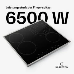 Virtuosa 4 Prime Einbaukochfeld 4 Zonen 6500W Glaskeramik Edelstahlrahmen -Küchengeräte Geschäft 10035551 de 0003 usp