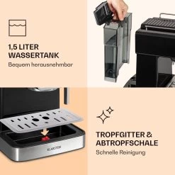 Gusto Classico Espressomaker 1350 Watt 20 Bar Druck 1,5 Liter 16 Gusto Classico Espressomaker 1350 Watt 20 Bar Druck 1,5 Liter -Küchengeräte Geschäft 10035564 de 0007 logo