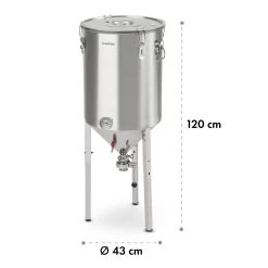 Gärkeller Pro XL Fermentierkessel 60 Liter Ablassventil 304-Edelstahl -Küchengeräte Geschäft 10035622 yy 0010 logo Klarstein Conical Fermenter 60L
