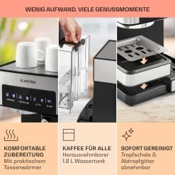 Arabica Comfort Espressomaschine 1350W 20 Bar 1,8l Touch-Bedienfeld -Küchengeräte Geschäft 10035655 de 0006 usp