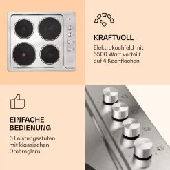 Appetito 4 Elektrokochfeld 4 Platten 6 Stufen 5500 Watt Edelstahl -Küchengeräte Geschäft 10035702 de 0003 logo