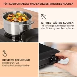Cookbuddy Doppel-Kochfeld 2400W 5 Leistungsstufen Glaskeramik -Küchengeräte Geschäft 10035705 de 0004 usp