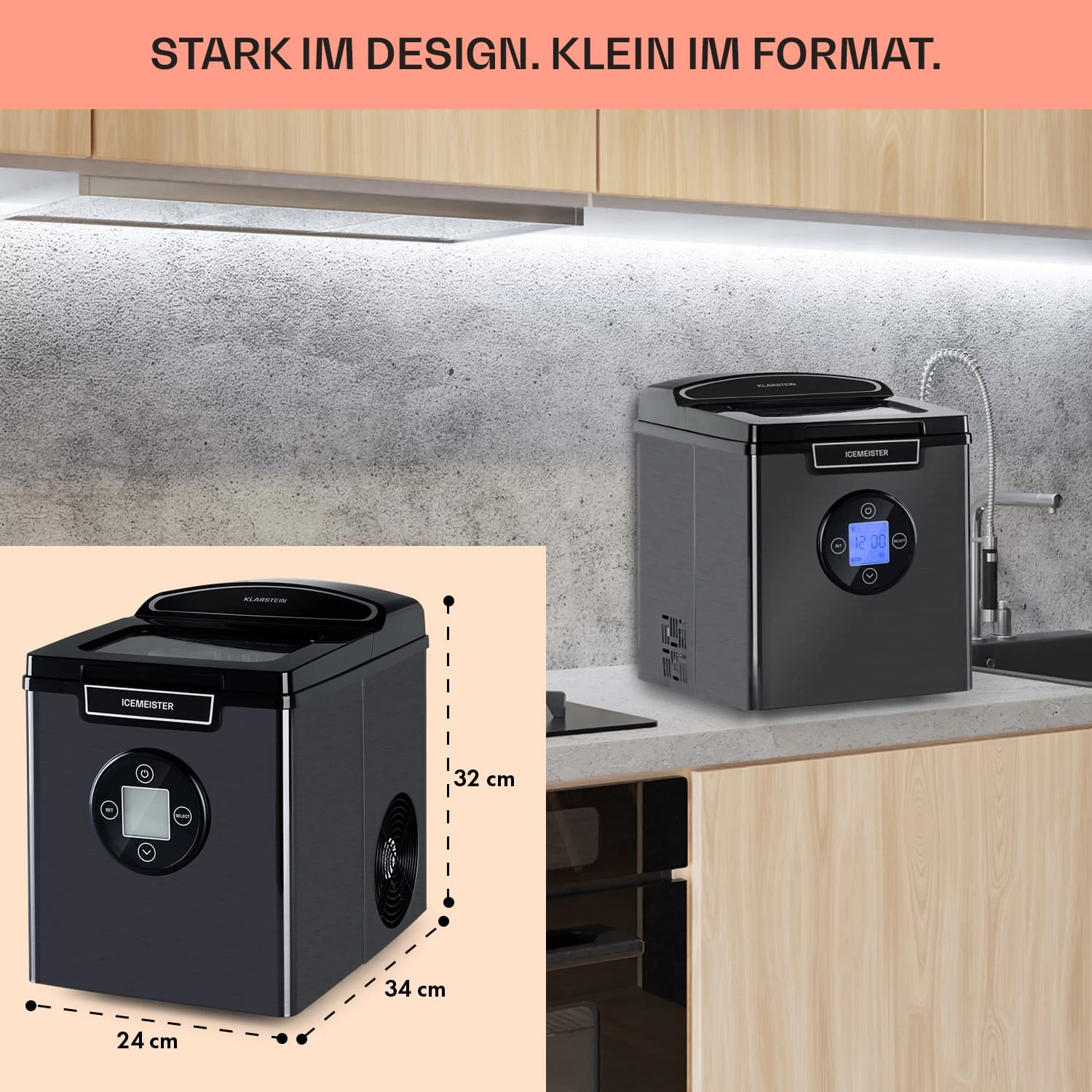 Icemeister 2G Eiswürfelmaschine 12kg/24h LC-Display Edelstahl 8 Icemeister 2G Eiswürfelmaschine 12kg/24h LC-Display Edelstahl – Bild 6