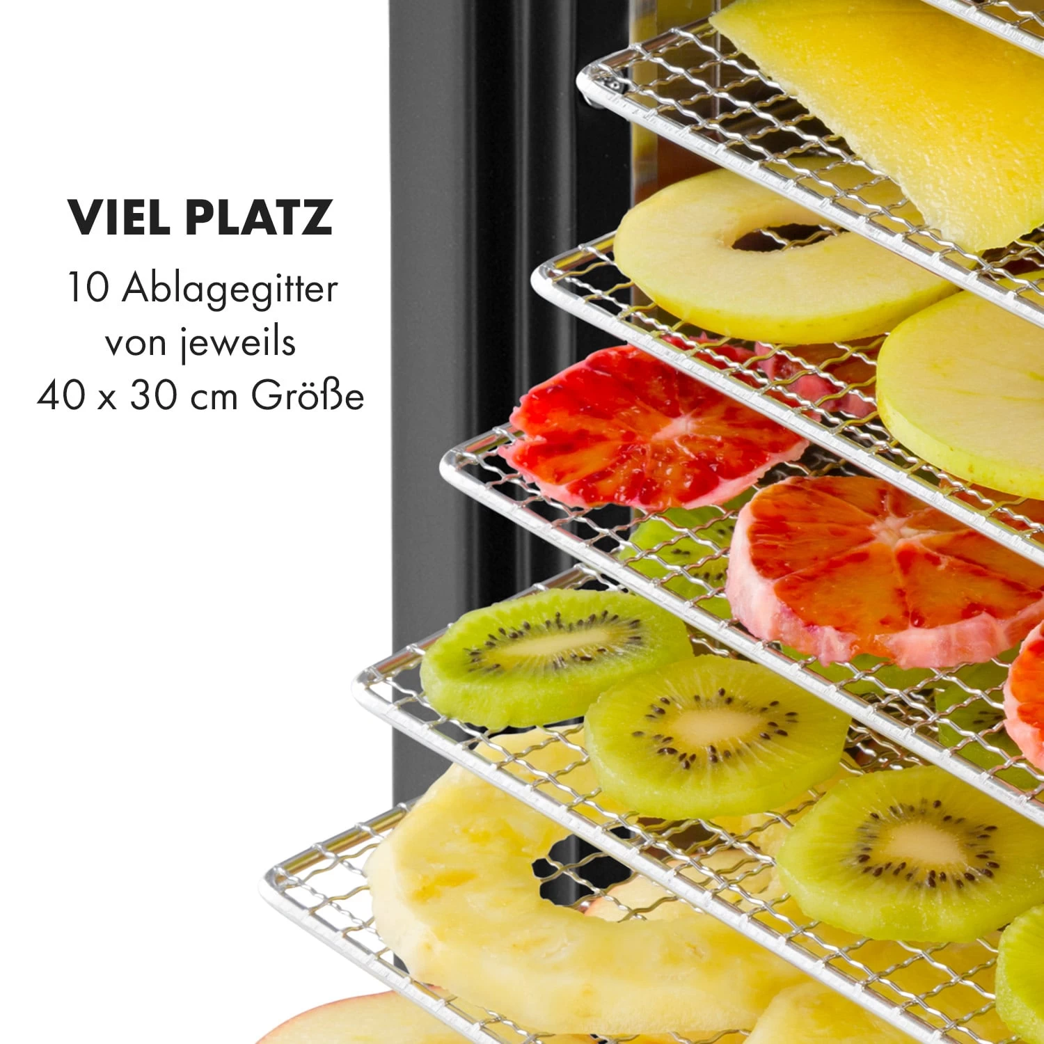 Mega Jerky Dörrautomat 650W 50-80°C LC-Touch-Display Timer 7 Mega Jerky Dörrautomat 650W 50-80°C LC-Touch-Display Timer – Bild 5