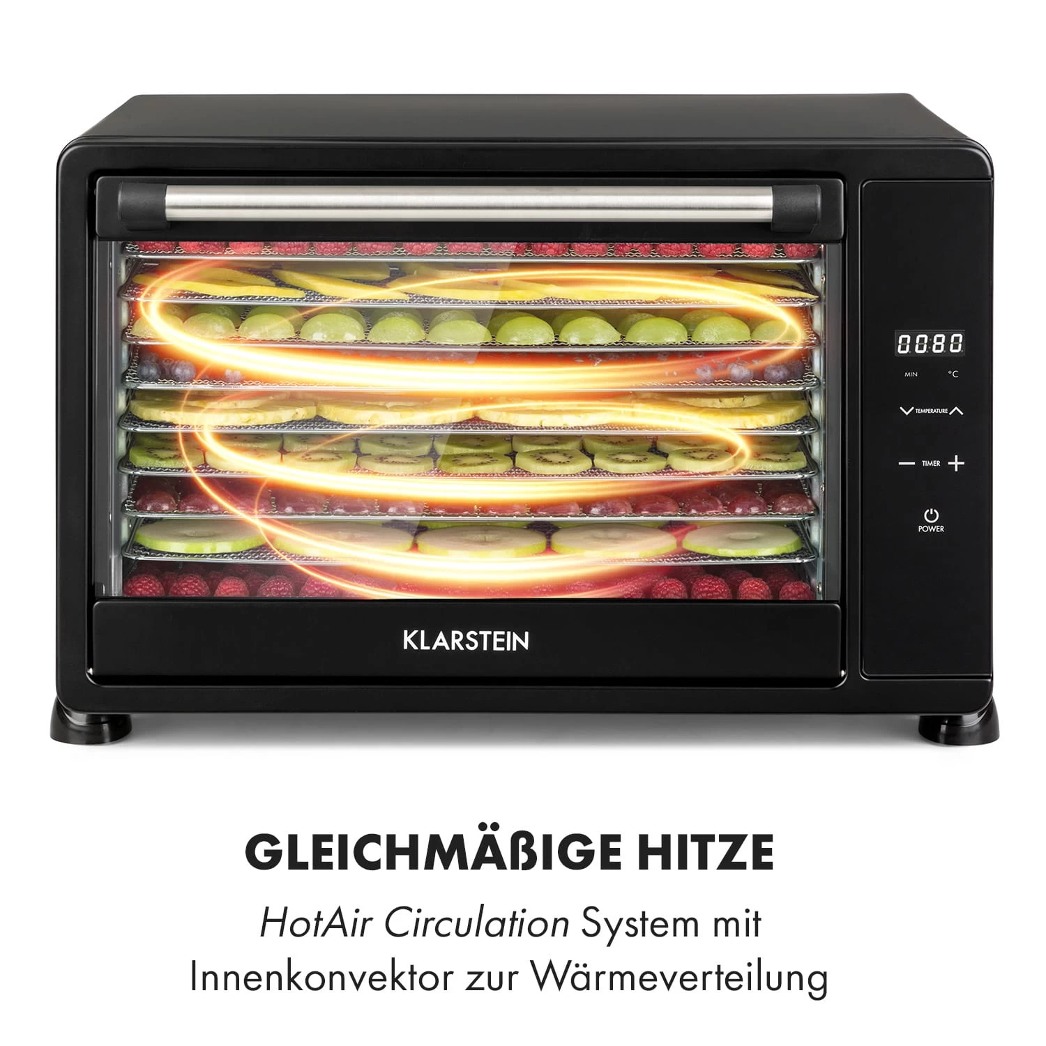 Mega Jerky Dörrautomat 650W 50-80°C LC-Touch-Display Timer 8 Mega Jerky Dörrautomat 650W 50-80°C LC-Touch-Display Timer – Bild 6