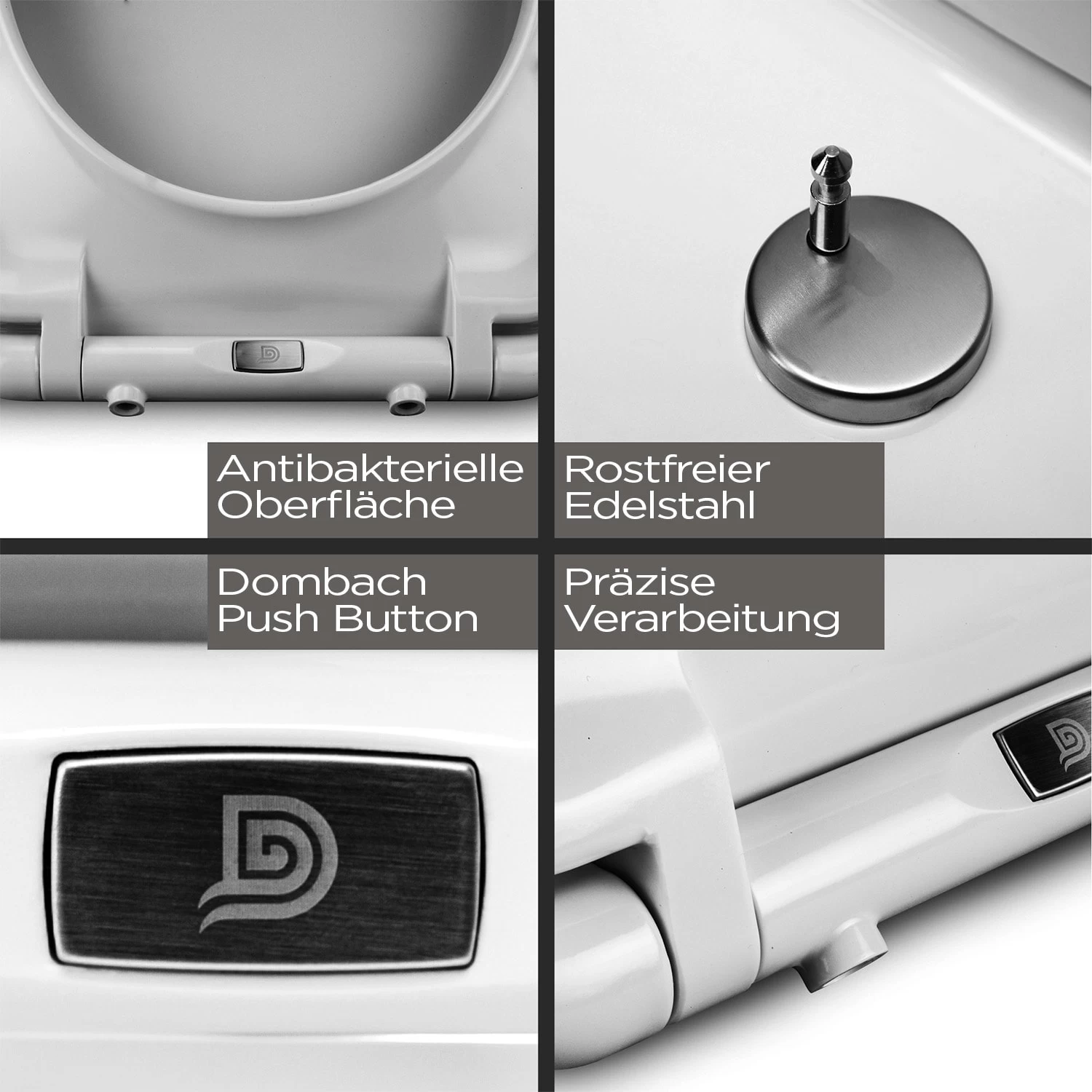 Senzano Toilettendeckel D-Form Absenkautomatik Antibakteriell 7 Senzano Toilettendeckel D-Form Absenkautomatik Antibakteriell – Bild 5