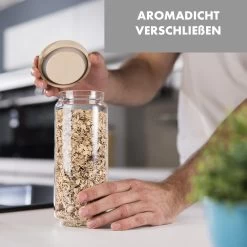 Glaswerk Lovage Vorratsgläser 1,1 L 3er Set Borosilikatglas Akazienholzdeckel Silikon 11 Glaswerk Lovage Vorratsgläser 1,1 L 3er Set Borosilikatglas Akazienholzdeckel Silikon -Küchengeräte Geschäft 10036356 de 0004 logo