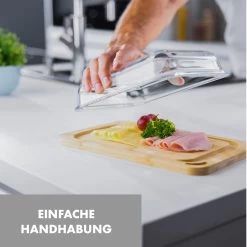 Glaswerk Hermatige Aufschnittbox Mit Glasdeckel 2er Set Borosilikatglas Bambus Schneidebret -Küchengeräte Geschäft 10036374 de 0003 logo