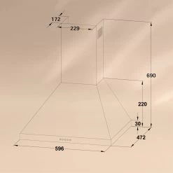 Victoria Dunstabzugshaube 60cm Retro-Design 644,5m³/h 2 LED-Lampen -Küchengeräte Geschäft 10036449 de 0006 logo