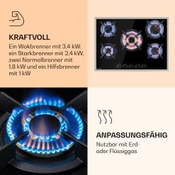 Goldflame 5 Prime Gaskochfeld 5-flammig Messing-Brenner Glaskeramik -Küchengeräte Geschäft 10037808 de 0004 logo