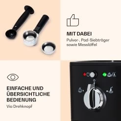 Passionata 20 Espressomaschine 20 Bar 6 Tassen 1,25 Liter Milchschaum -Küchengeräte Geschäft 10037855 de 0006 logo