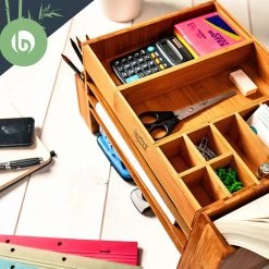 Schreibtischorganizer Mit Vielen Fächern 40 X 20 X 23 Cm 100 % Bambus 12 Schreibtischorganizer Mit Vielen Fächern 40 X 20 X 23 Cm 100 % Bambus -Küchengeräte Geschäft 10038062 yy 0004 logo