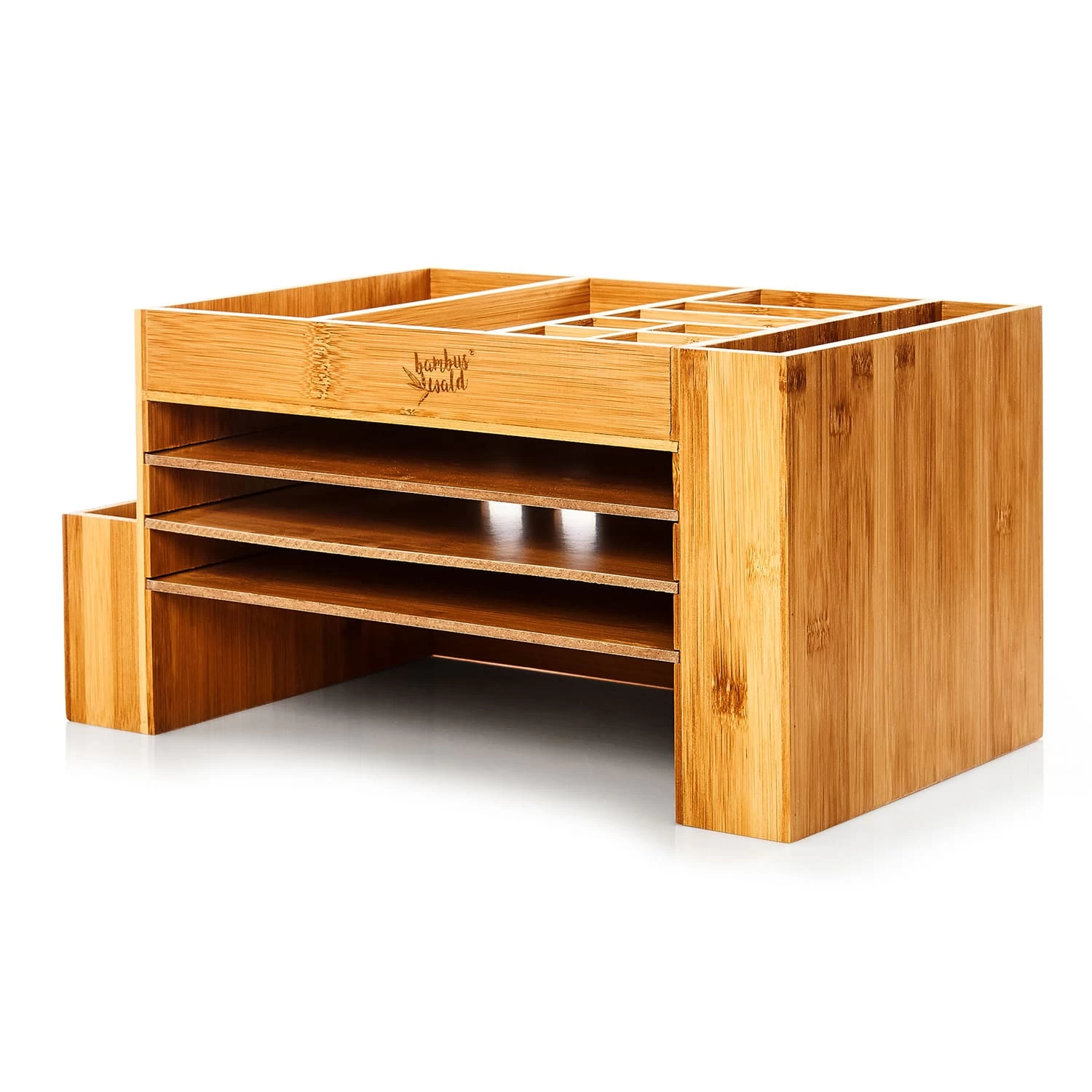 Schreibtischorganizer Mit Vielen Fächern 40 X 20 X 23 Cm 100 % Bambus 9 Schreibtischorganizer Mit Vielen Fächern 40 X 20 X 23 Cm 100 % Bambus – Bild 7